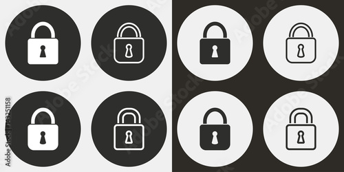 Lock icon set.