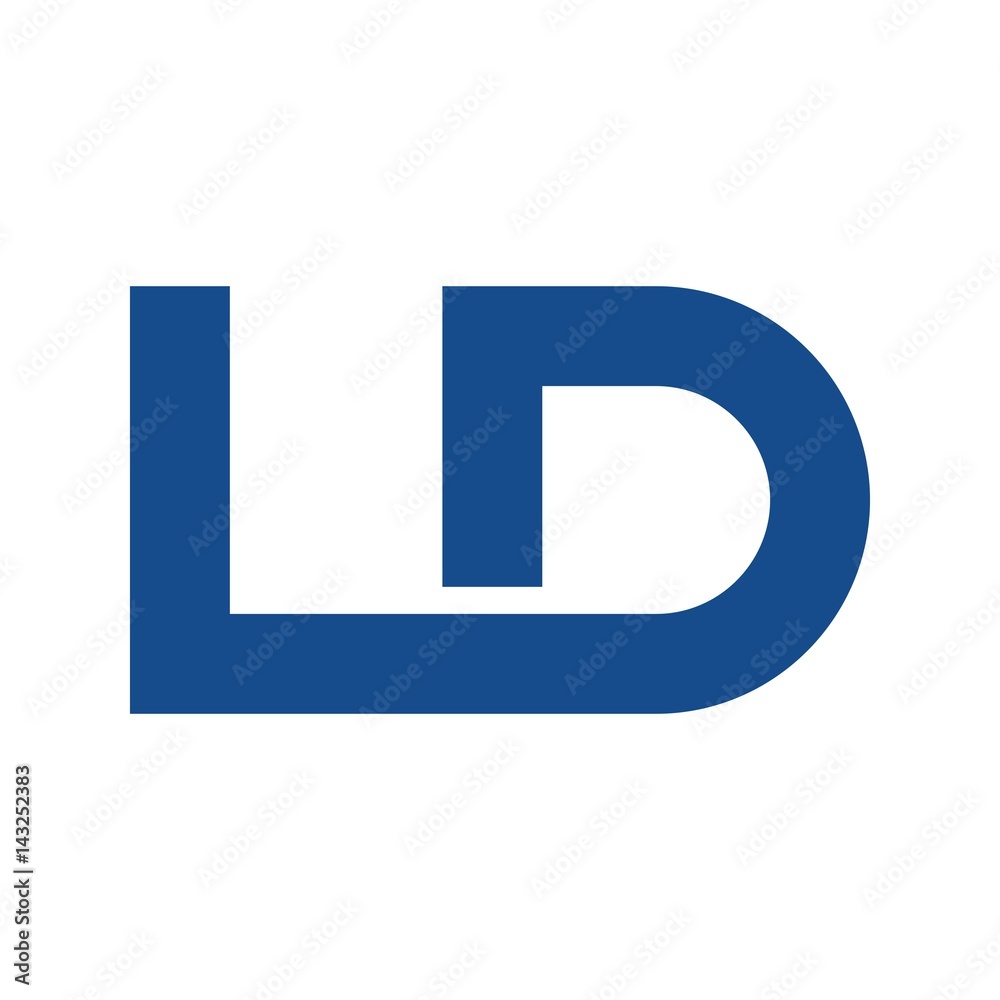 l and d logo vector. - obrazy, fototapety, plakaty 