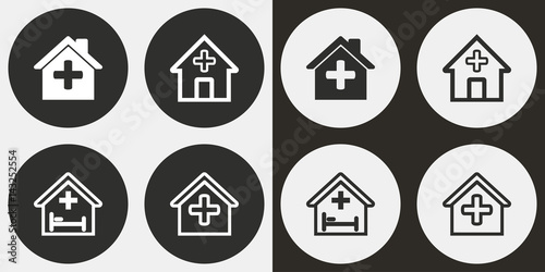 Hospital icon set.