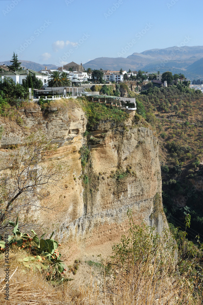 Ronda town cliffs in Spain