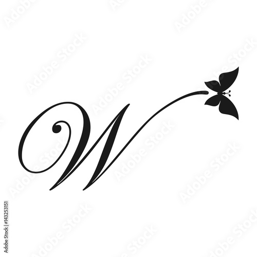 butterfly logo vector. letter w.