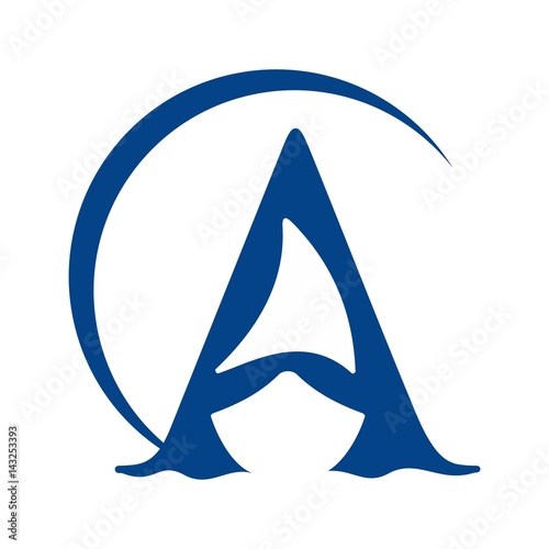 ark logo vector. letter a logo.