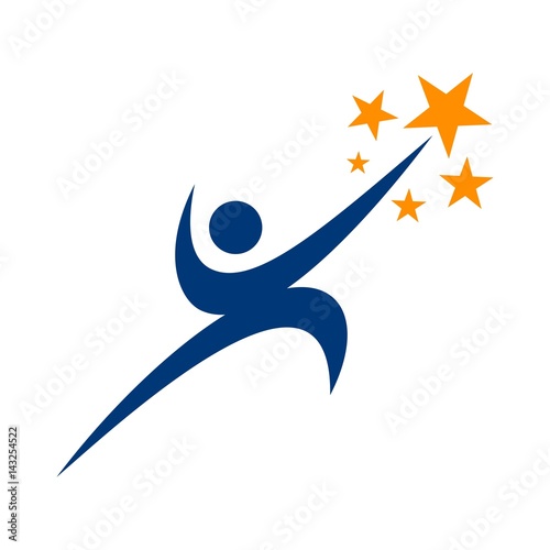 reach star logo vector.