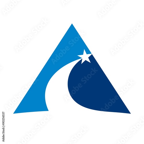star and way logo vector.