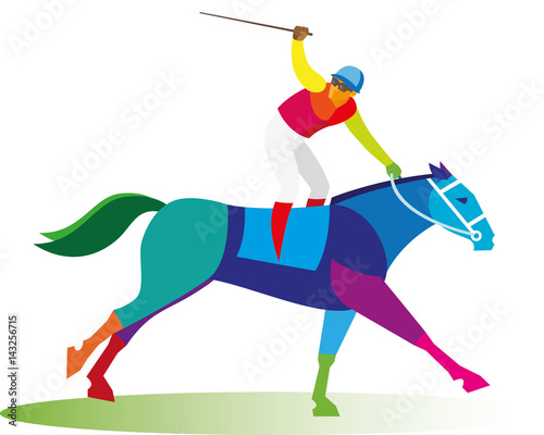 professional jockey wins his race
