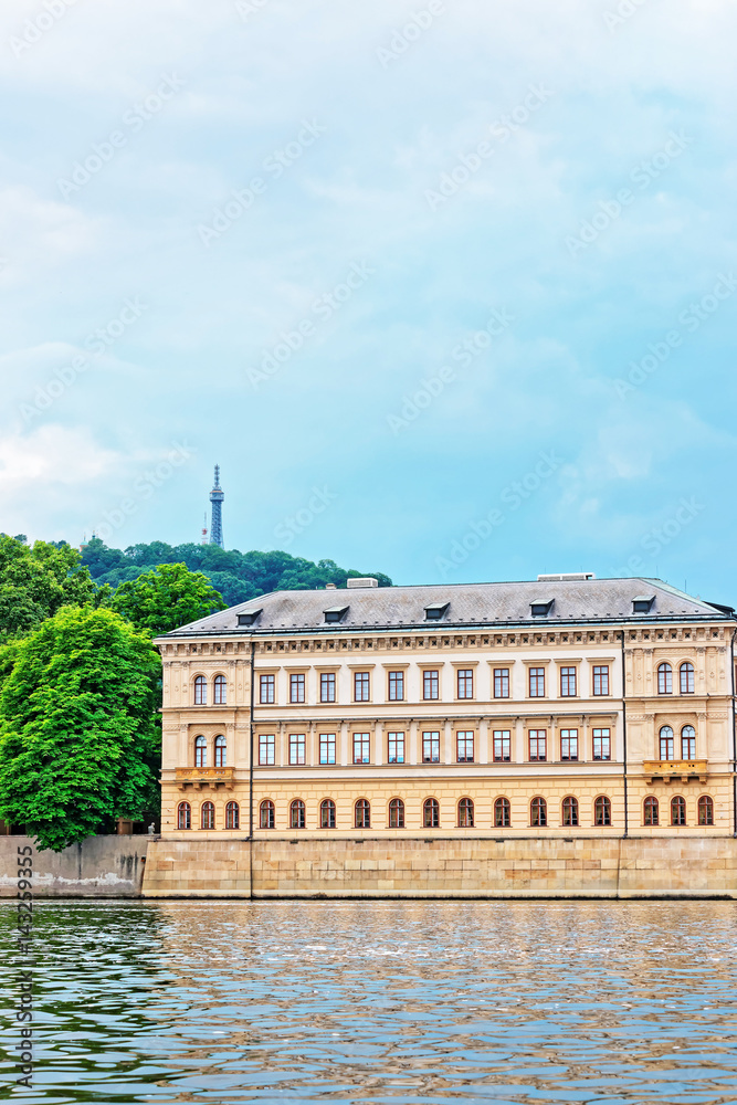 Building at Vltava River in Prague
