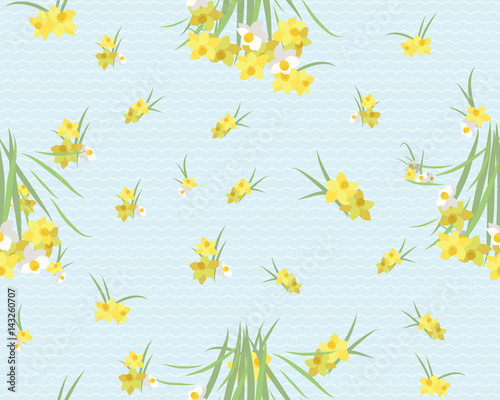 Floral narcissus retro vintage background