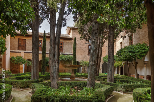 Garden in Alhambra palace, Granada