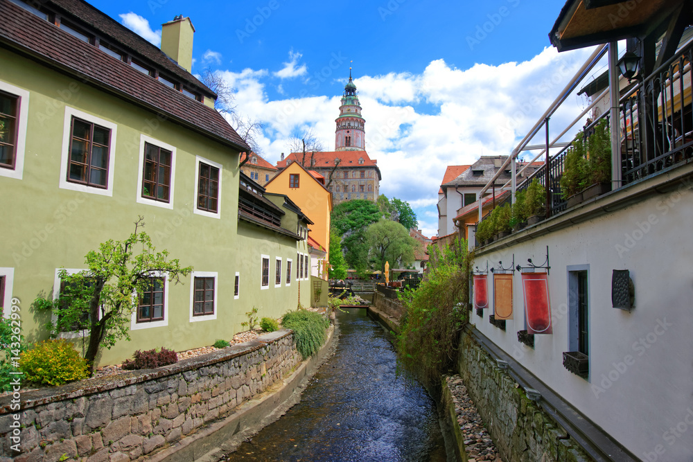 Cesky Krumlov Castle and bend of Vltava Cesky Krumlov Castle and bend of Vltava