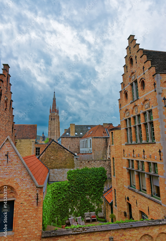 Church of Our Lady in medieval old town of Brugge