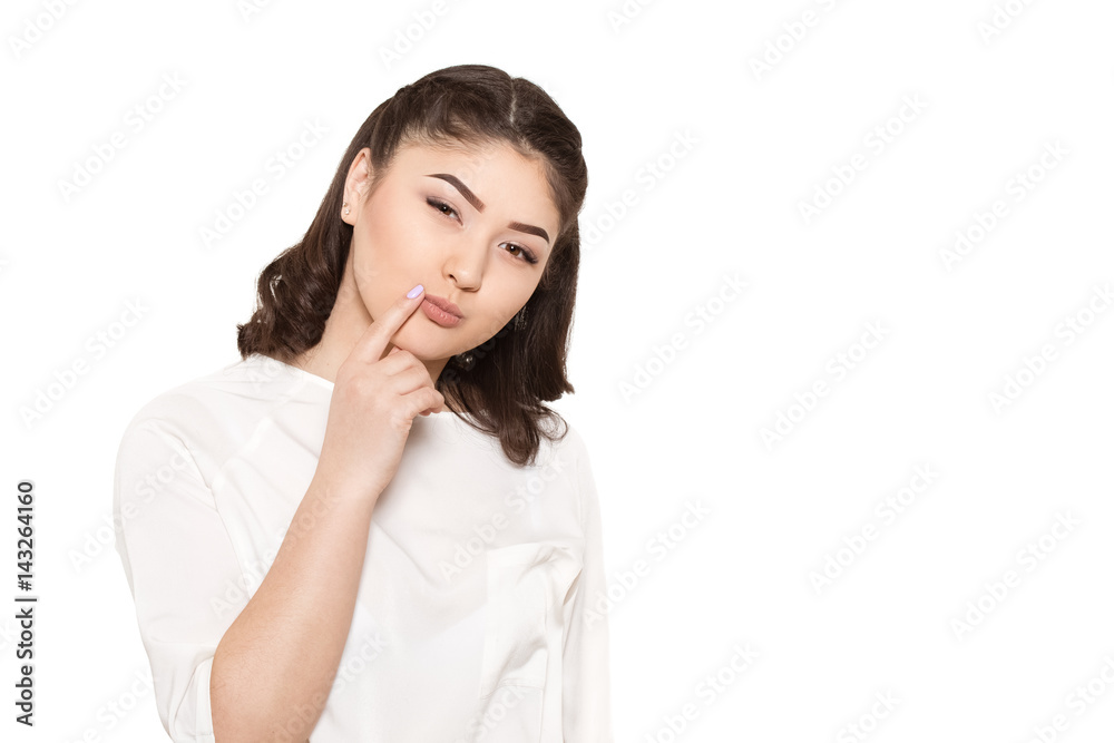 Attractive Asian female posing at the studio Attractive Asian female posing at the studio