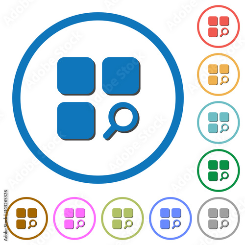 Find component icons with shadows and outlines
