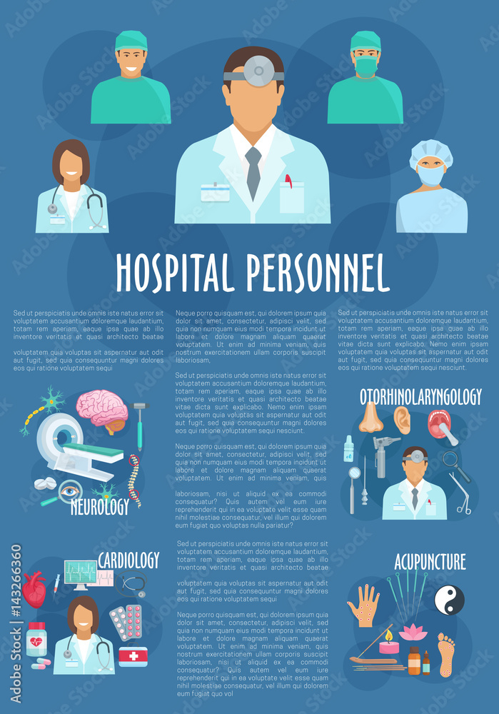 Medical personnel poster for healthcare design Medical personnel poster for healthcare design