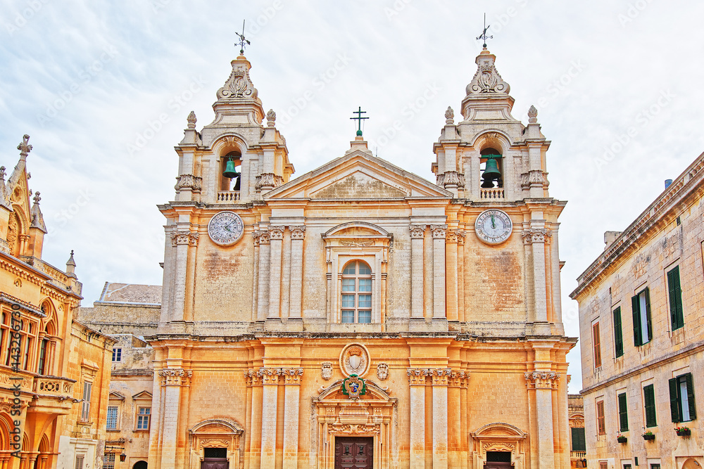 St Paul Cathedral in Mdina in Malta