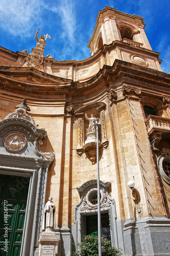 Facade of Basilica of Saint Dominic in Valletta Malta