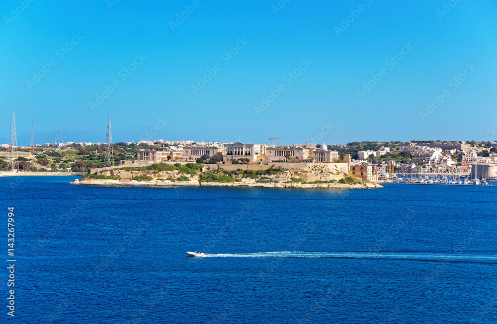 Kalkara village at Grand Harbor in Valletta of Malta