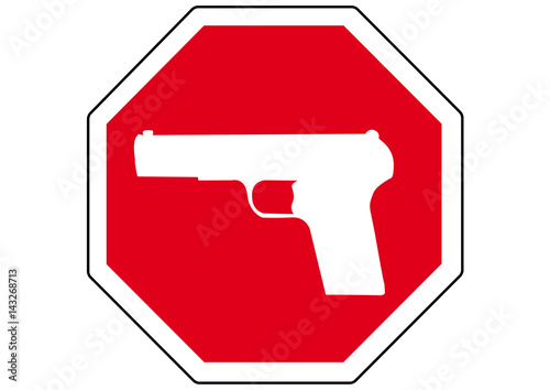 Stoppschild Waffen