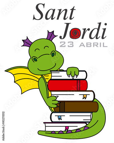 Sant Jordi. Traditional festival of Catalonia. Spain