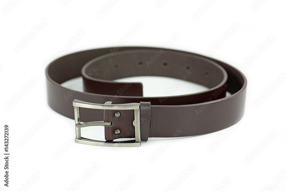 Leather belt for men . Isolate on white background Leather belt for men . Isolate on white background