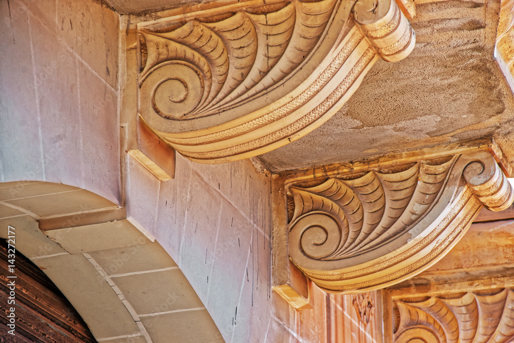 Naklejka premium Decor of building in Rabat