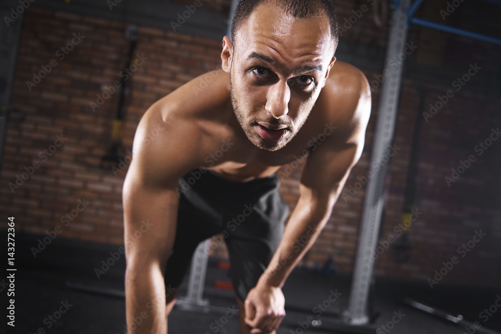 Obraz premium Close up of professional sports man