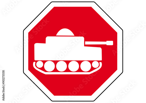 Stoppschild Panzer 