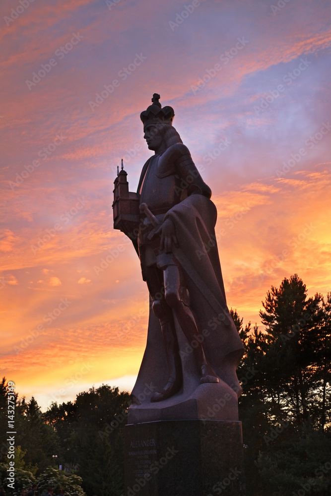 Monument to Prince Alexander in Panevezys. Lithuania Monument to Prince Alexander in Panevezys. Lithuania
