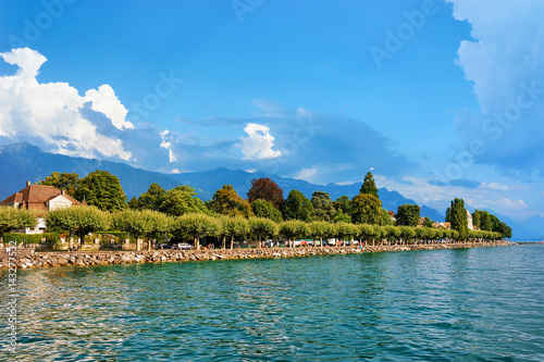 Lakefront of Geneva Lake in Vevey