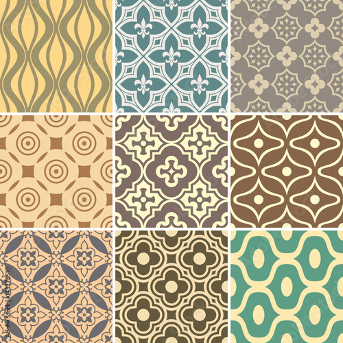 Retro seamless wallpaper patterns