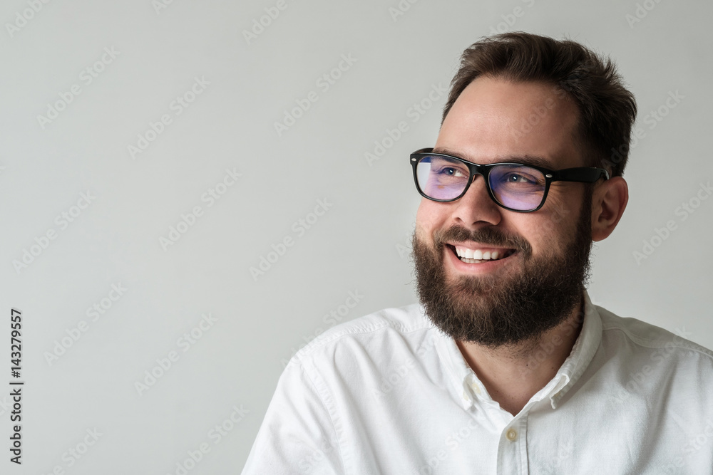 Closeup portrait of man with beard Closeup portrait of man with beard