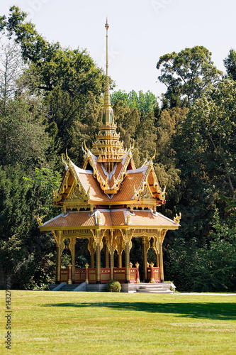 Royal Thai pavilion in Denantou Park of Lausanne photo