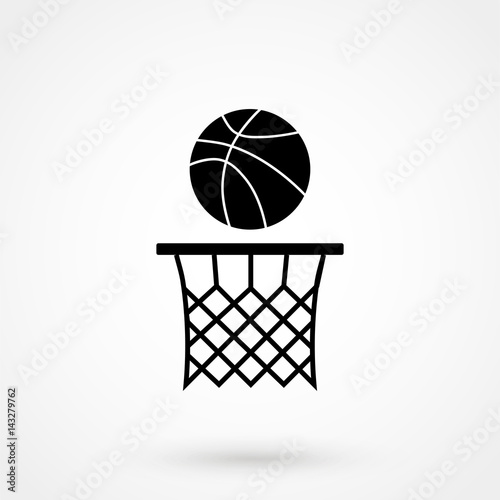 basketball - black vector icon