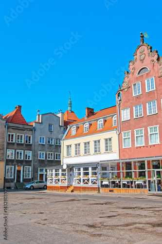 Historical buildings in the old town of Gdansk