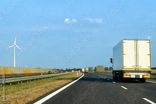 Truck on highway in Poland