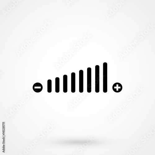 Volume adjustment symbol web icon. photo