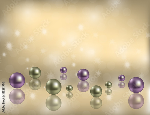 Luxury Shiny Pearls Background with decorative bokeh Flecks and space for Some Text