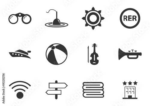 Travel icon set