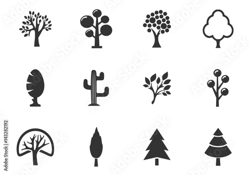 Trees icon set