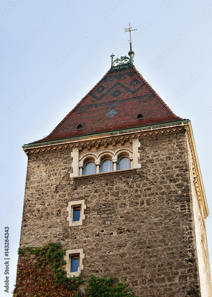 Tower of Chateau Ouchy Lausanne