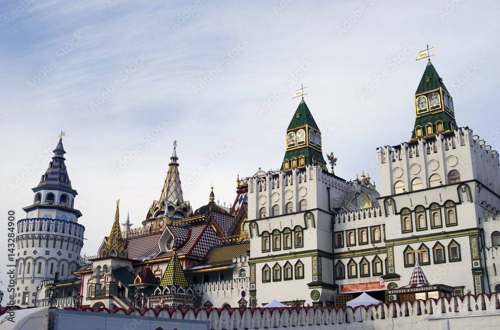 Kremlin in Izmailovo, Moscow, Russia. Popular landmark. Color photo.