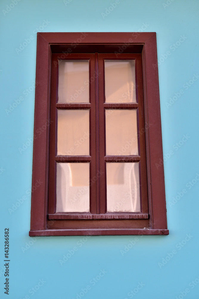 Restored Ottoman House's Windows in Eskisehir, Turkey