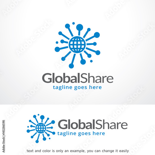 Global Share Logo Template Design Vector, Emblem, Design Concept, Creative Symbol, Icon