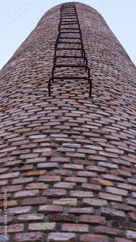 old factory s chimney looks like stairway to infinity