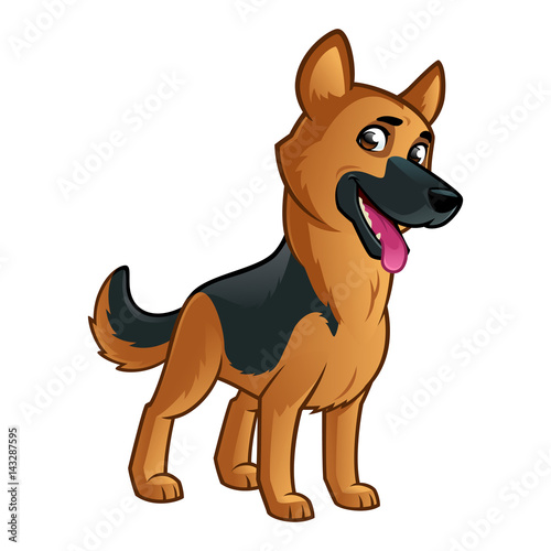 Friendly dog of the German Shepherd breed