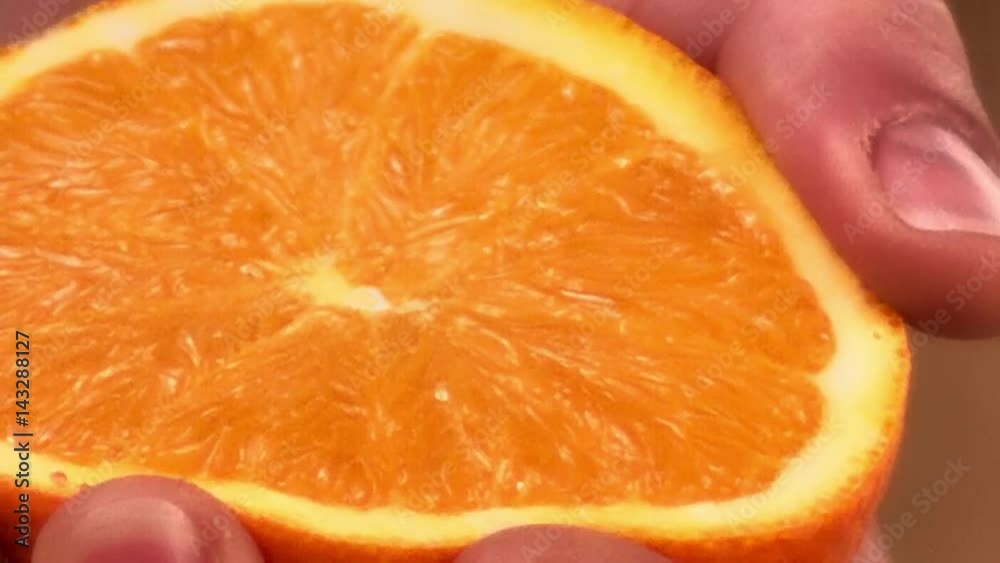 Orange juteuse très gros plan