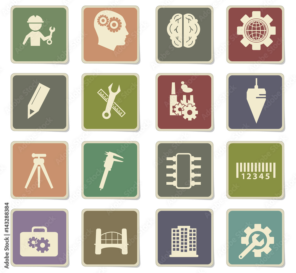 engineering icon set