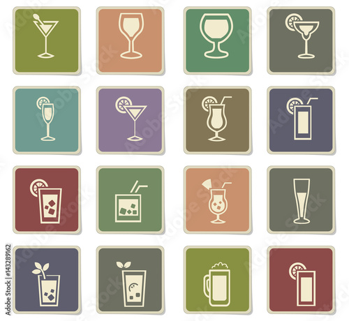 glasses icon set