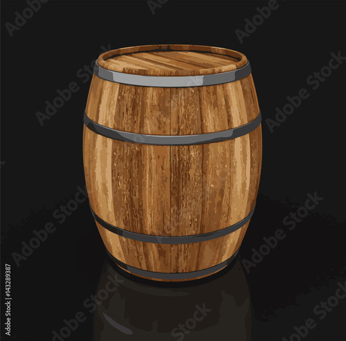 wine barrel. Image with clipping path