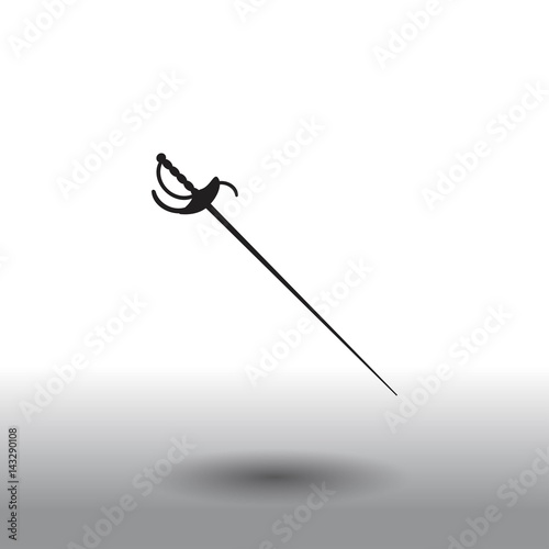 fencing icon, vector design