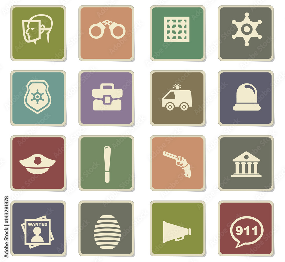 police icon set police icon set
